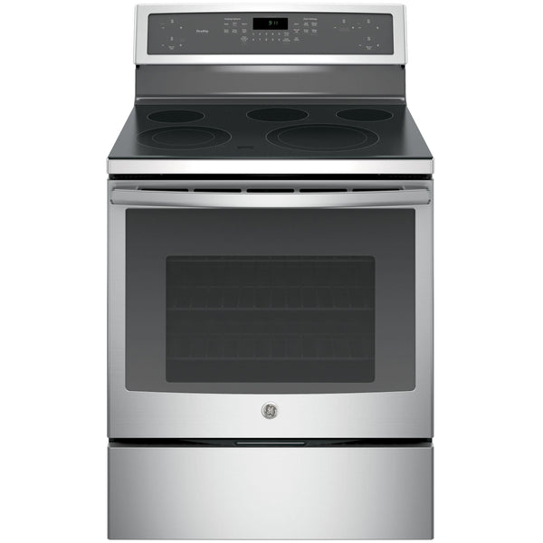 GE Profile 30-inch Freestanding Electric Range with Convection Technology PB911SJSS IMAGE 1