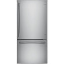 GE 33-inch, 24.9 cu.ft. Bottom Freezer Refrigerator with Ice Dispenser GDE25ESKSS IMAGE 1