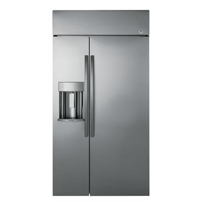 GE Profile 48-inch, 28.7 cu. ft. Side-by-Side Refrigerator with Ice and Water PSB48YSKSS IMAGE 1