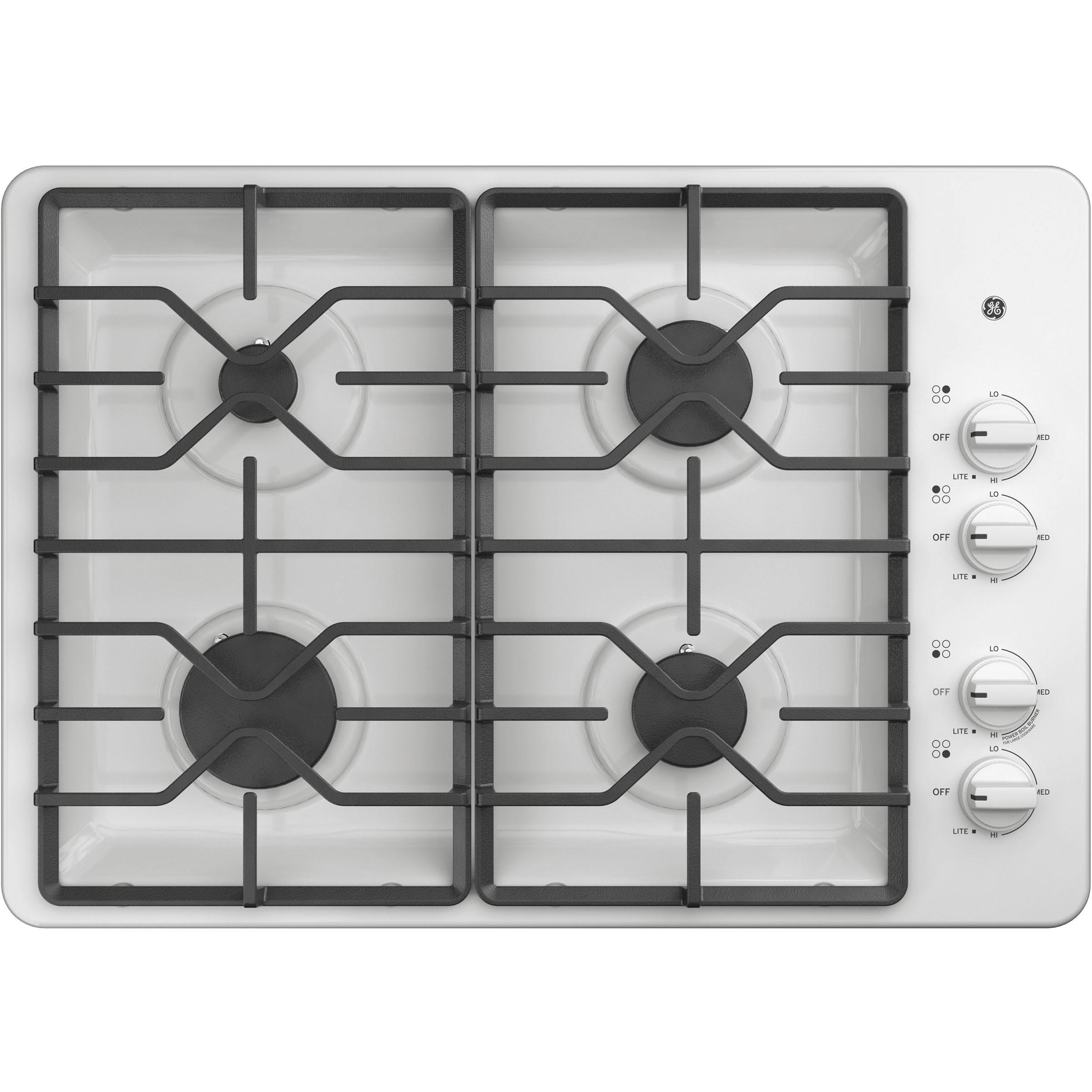 GE 36-inch Built-In Gas Cooktop with MAX Burner System JGP3036DLWW