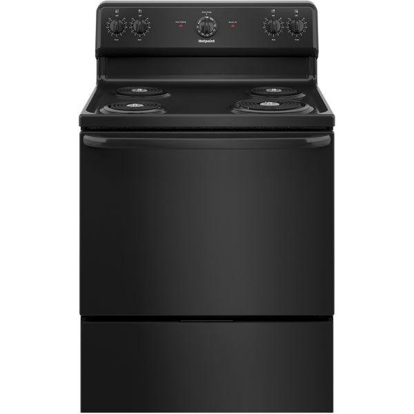 Hotpoint 30-inch Freestanding Electric Range RBS160DMBB IMAGE 1