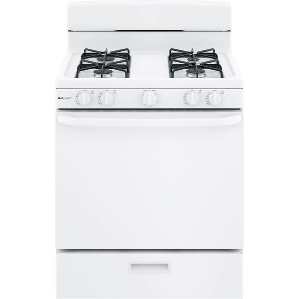 Hotpoint 30-inch Freestanding Gas Range RGBS300DMWW IMAGE 1