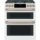 Café 30-inch Slide-in Gas Double Oven Range with Convection Technology CGS750P4MW2 IMAGE 1
