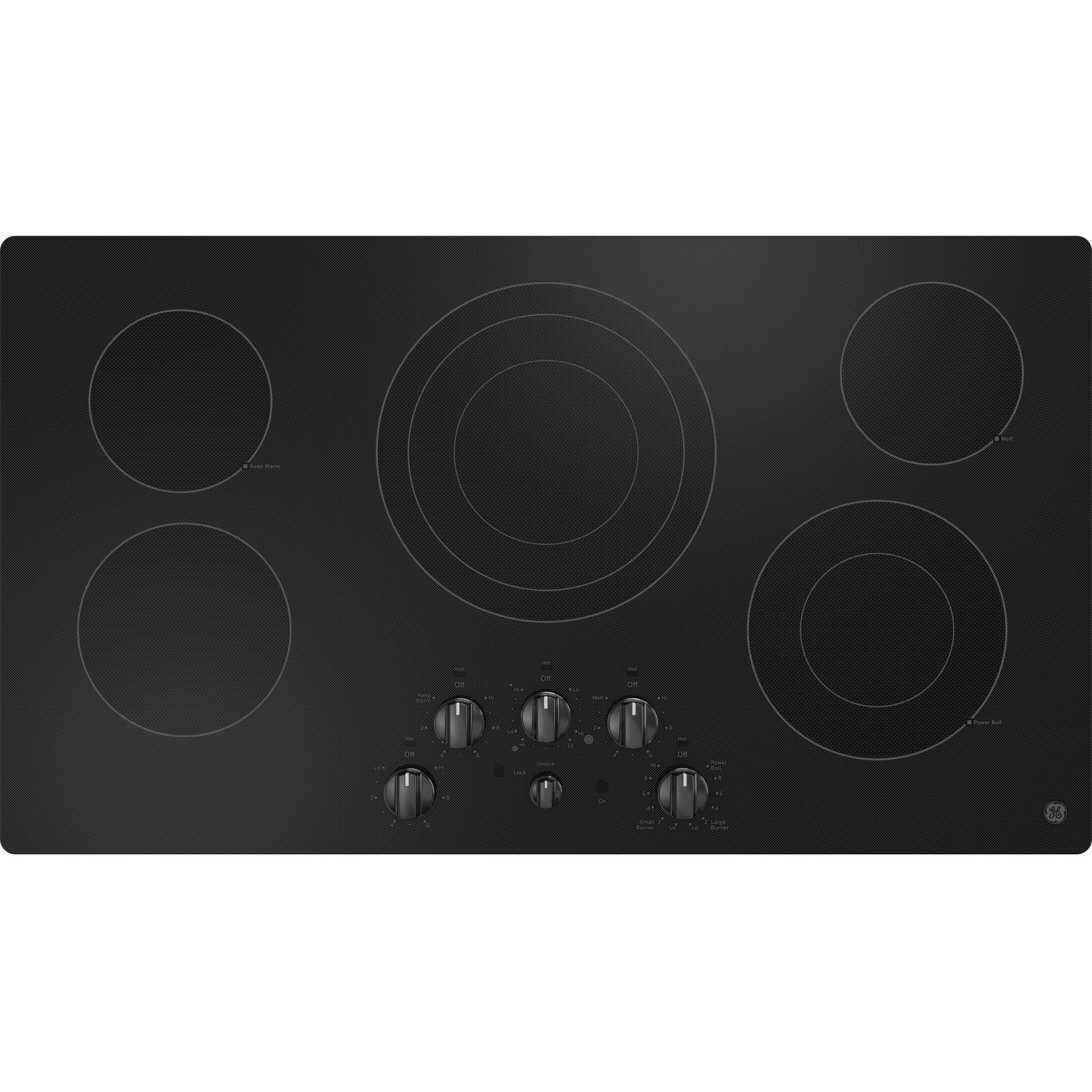GE 36-inch Built-in Electric Cooktop JEP5036DTBB