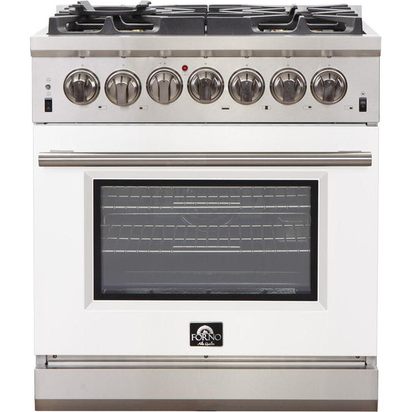 Forno Capriasca Alta Qualita 30-inch Freestanding Gas Range with Convection Technology FFSGS6260-30WHT IMAGE 1