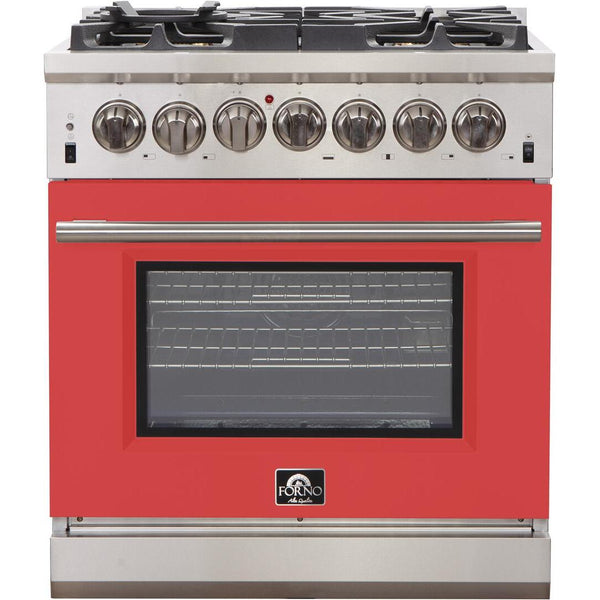 Forno Capriasca Alta Qualita 30-inch Freestanding Gas Range with Convection Technology FFSGS6260-30RED IMAGE 1