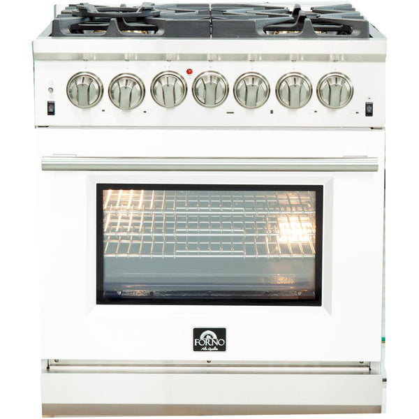 Forno Capriasca Alta Qualita 30-inch Freestanding Dual Fuel Range with Convection Technology FFSGS6187-30WHT IMAGE 1