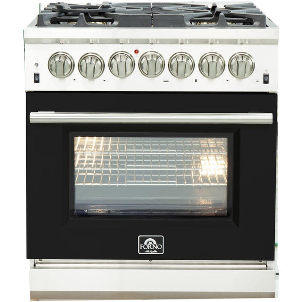 Forno Capriasca Alta Qualita 30-inch Freestanding Dual Fuel Range with Convection Technology FFSGS6187-30BLK IMAGE 1