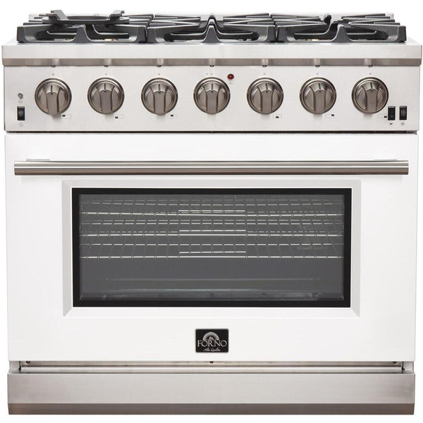 Forno Capriasca Alta Qualita 36-inch Freestanding Gas Range with Convection Technology FFSGS6260-36WHT IMAGE 1