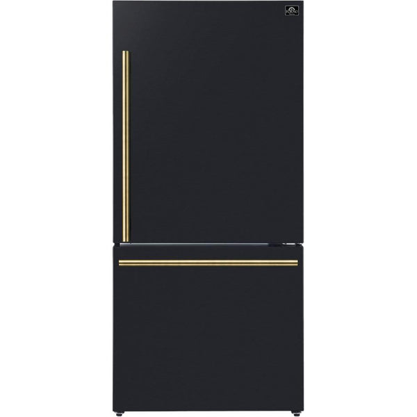 Forno 31-inch 17.2 cu.ft Freestanding Bottom Freezer Refrigerator FFFFD1785-31BLK IMAGE 1