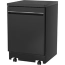 GE 24-inch Portable Dishwasher with Sanitize Option GPT225SGLBB (Black) (GPT225SGLBB)
