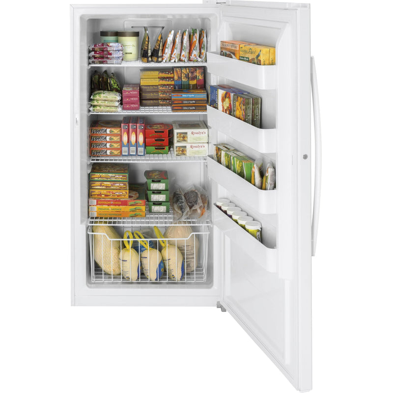 (FUF21SMRWW) GE 21.3 cu.ft. Upright Freezer with Turbo Freeze FUF21SMRWW