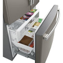 GE Profile 36-inch, 23.1 cu. ft. Counter-Depth French 3-Door Refrigerator with Ice and Water PWE23KMKES
