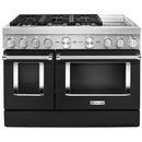 KitchenAid 48-inch Freestanding Dual Fuel Range with Even-Heat™ True Convection KFDC558JBKKFDC558JBK