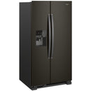 Whirlpool 36-inch, 24.5 cu. ft. Side-by-Side Freestanding Refrigerator with Exterior Ice and Water Dispenser with EveryDrop™ Water Filtration WRS555SIHV