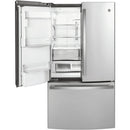 GE Profile 36-inch, 22.1 cu.ft. Counter-Depth French 3-Door Refrigerator with External Water and Ice Dispensing System PYD22KYNFSPYD22KYNFS
