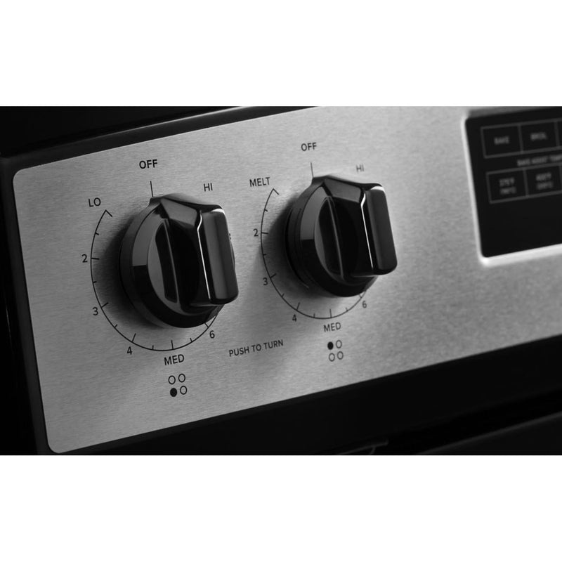 Amana 30-inch Freestanding Electric Range with Temp Assure™ Cooking System AER6303MMS