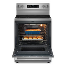 Maytag 30-in Glass Top 5 burners 5.3-cu ft Freestanding Electric Range ( Stainless Steel ) (MFES4030RS)