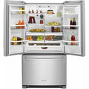 KitchenAid 36-inch, 20 cu. ft. French 3-Door Refrigerator with Interior Water Dispenser KRFC300ESS
