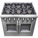 Forno Capriasca 36" Freestanding French Door Gas Range FFSGS6460-36 (FFSGS646036)