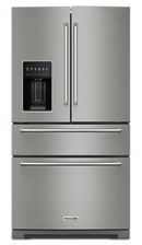 KitchenAid 26.2 Cu Ft French Door Refrigerator (PrintShield Stainless) (KRMF536RPS)KRMF536RPS