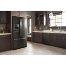 Whirlpool 36-inch, 26.8 cu. ft. Freestanding French 3-Door Refrigerator Water and Ice Dispensing System (Black Stainless Fingerprint Resistant)WRF767SDHV