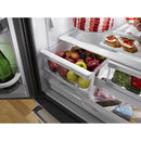 KitchenAid 36-inch, 25 cu.ft. Freestanding French 3-Door Refrigerator with ExtendFresh™ Plus Temperature Management System KRFF305ESS