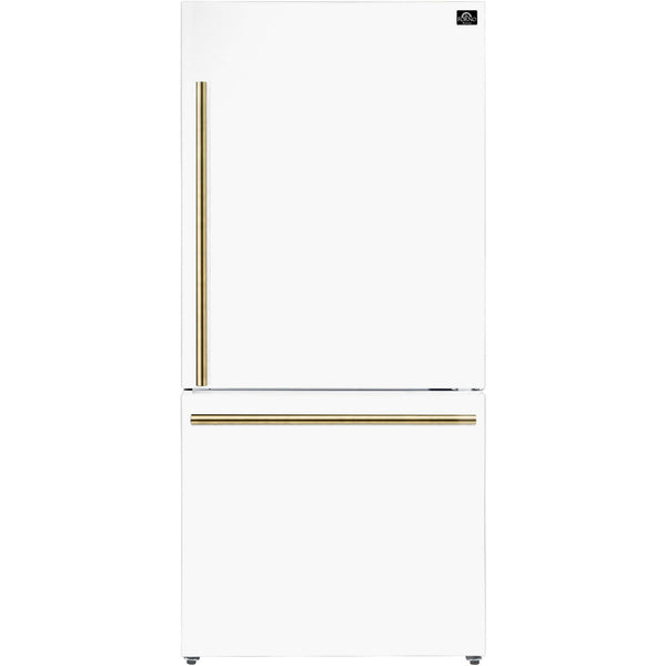 Forno 31-inch 17.2 cu.ft Freestanding Bottom Freezer Refrigerator FFFFD1785-31WHT