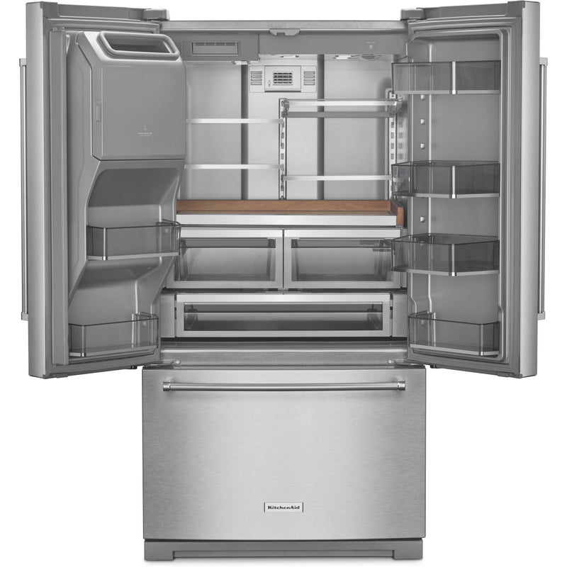 KitchenAid French 3-Door Refrigerator with External Water and Ice Dispensing System KRFF577KPS (KRFF577KPS)