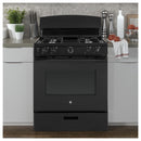 GE 30-inch Freestanding Gas Range JGBS30DEKBB
