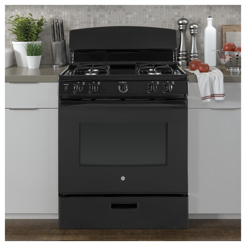 GE 30-inch Freestanding Gas Range JGBS30DEKBB