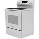 GE 30-inch Freestanding Electric Range with Steam Clean GRF400SVWW