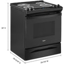 Whirlpool 30-inch Freestanding Electric Range with Frozen Bake™ Technology (Black)WEC310S0LB