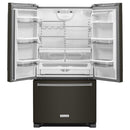 KitchenAid 36-inch, 20 cu. ft. French 3-Door Refrigerator with Interior Water Dispenser KRFC300EBSKRFC300EBS