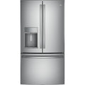 GE Profile 36-inch, 22.2 cu.ft. Counter-Depth French 3-Door Refrigerator with Water and Ice Dispensing System PYE22KSKSS