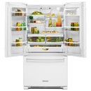 KitchenAid 36-inch, 25 cu.ft. Freestanding French 3-Door Refrigerator with ExtendFresh™ Plus Temperature Management System KRFF305EWH