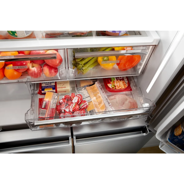 Whirlpool 36-Inch Counter Depth 4 Door Refrigerator with Ice Maker in Door (WRQC7836RZ)