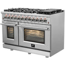 Forno Massimo 48-inch Freestanding Dual Fuel Range FFSGS6125-48