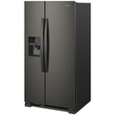 Whirlpool 36-inch, 24.5 cu. ft. Side-by-Side Freestanding Refrigerator with Exterior Ice and Water Dispenser with EveryDrop™ Water Filtration WRS555SIHV