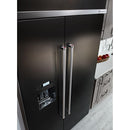 KitchenAid 48-inch, 29.5 cu.ft. Built-in Side-by-Side Refrigerator with Water and Ice Dispensing System KBSD608EBS
