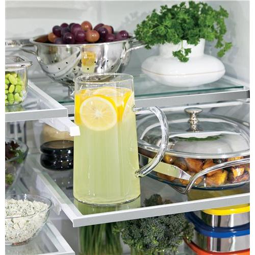 GE Profile 36-inch, 22.2 cu.ft. Counter-Depth French 3-Door Refrigerator with Water and Ice Dispensing System PYE22KYNFS