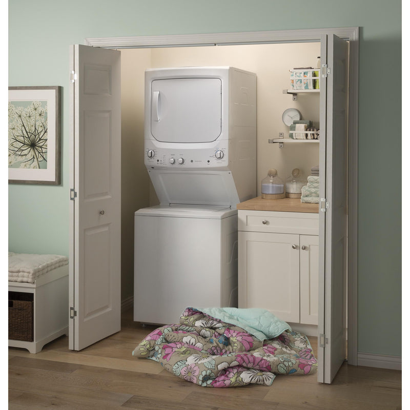 GE Stacked Washer/Dryer Electric Laundry Center GUV27ESSMWW (GUV27ESSMWW)
