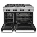 KitchenAid 48-inch Freestanding Dual-Fuel Range with Even-Heat™ KDRS483VBK