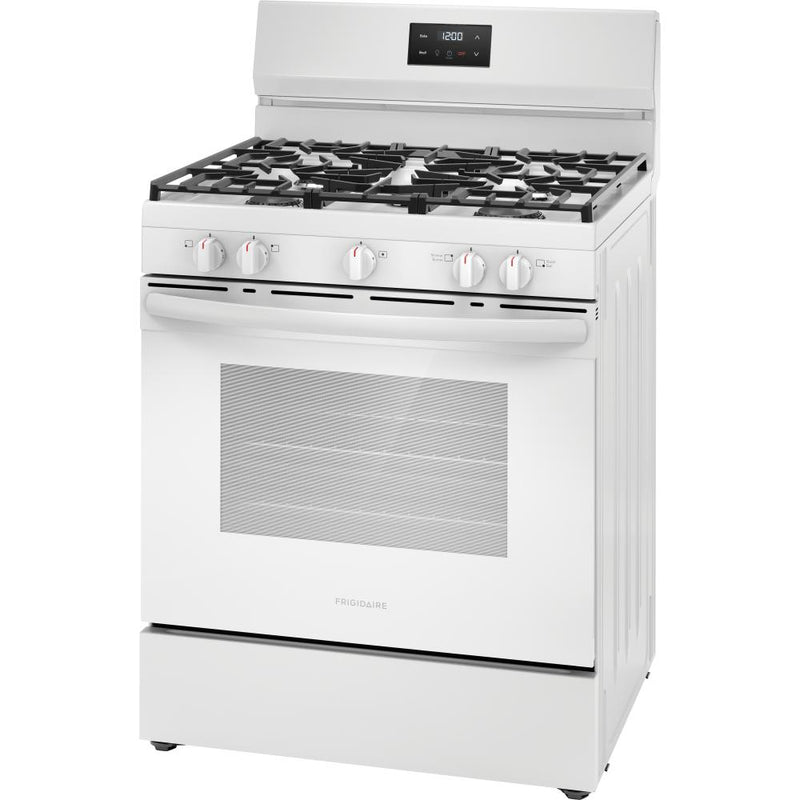 Frigidaire 30-inch Freestanding Gas Range with 5 Burners FCRG3052BW