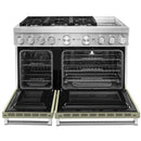 KitchenAid 48-inch Freestanding Dual Fuel Range with Even-Heat™ True Convection KFDC558JAVKFDC558JAV