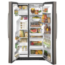 GE 36-inch, 21.8 cu.ft. Counter-Depth Side-by-Side Refrigerator with Water and Ice Dispensing System GZS22IMNES