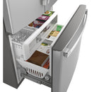 GE Profile 36-inch, 23.1 cu. ft. Counter-Depth French 3-Door Refrigerator with Interior Ice Maker PWE23KYNFSPWE23KYNFS