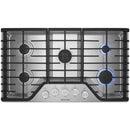 KitchenAid 36-inch Built-in Gas Cooktop with Even-Heat™ Burner KCGS356ESS