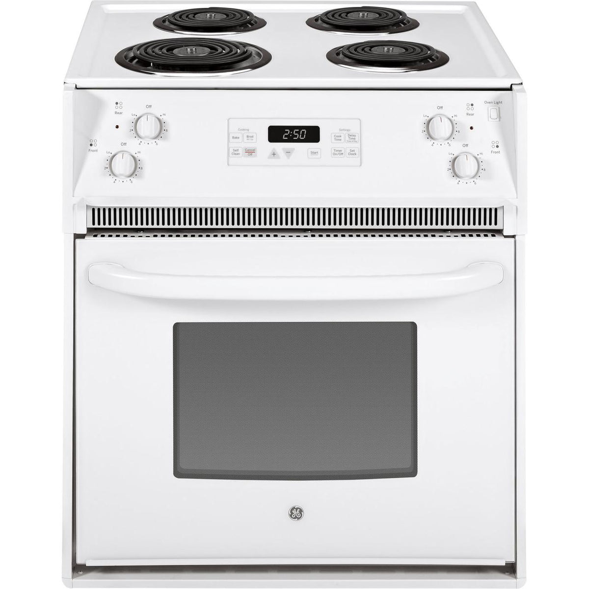 GE 27-Inch Drop-In Electric Range with Sensi-temp JM250DTWW