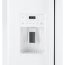 GE 36-inch 25.3 cu.ft. Freestanding Side-by-Side Refrigerator with LED Lighting GSE25GGPWWGSE25GGPWW